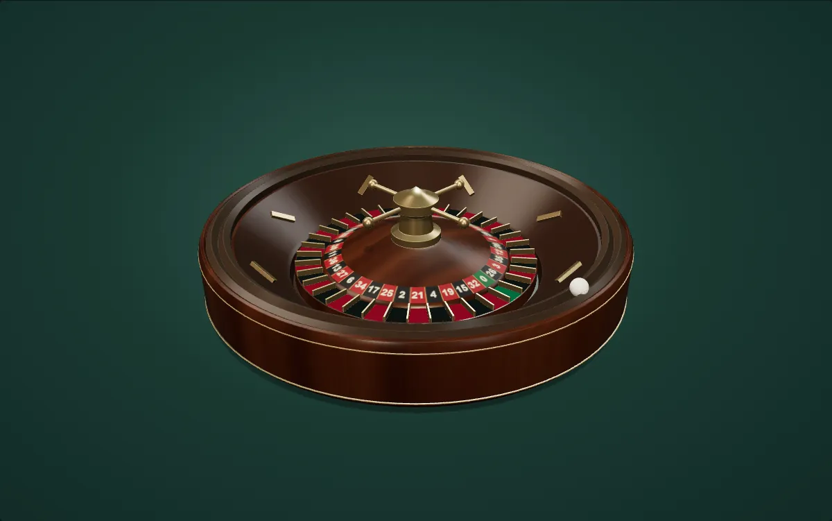 3D model of the single-zero roulette wheel